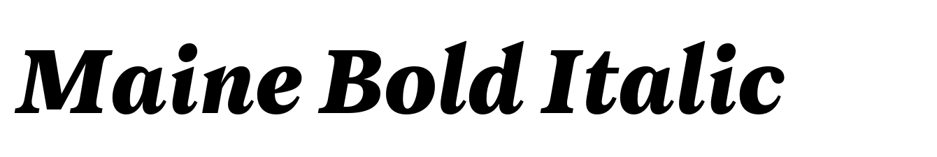 Maine Bold Italic